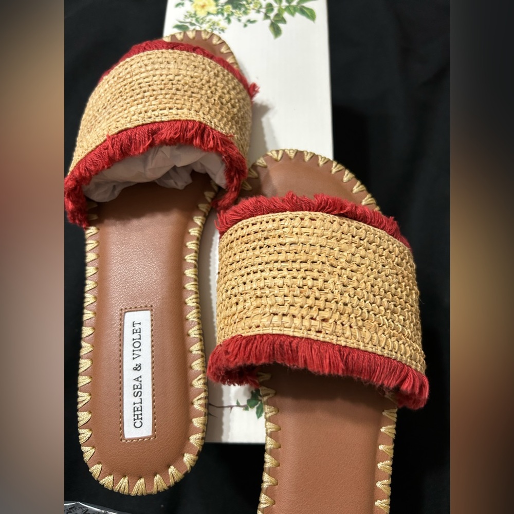 CHRISTMAS ALERT 50 % OFF. New Chelsea & Violet Rafa Fringe Sandals